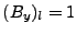 $ (B_y)_l=1$