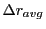 $ \Delta r_{avg}$
