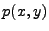 $\displaystyle p(x,y)$