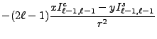 $\displaystyle - (2\ell-1){xI_{\ell-1,\ell-1}^c-yI_{\ell-1,\ell-1}^s\over r^2}$