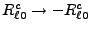 $ R_{\ell 0}^c\rightarrow -R_{\ell 0}^c$