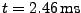 $ t=2.46 {\rm ms}$