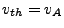 $ v_{th}=v_A$