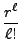$\displaystyle {r^\ell\over \ell!}$