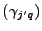$\displaystyle (\gamma_{j'q})$