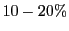 $ 10
- 20\%$