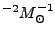 $ ^{-2}M_\odot^{-1}$