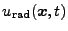 $ u_\mathrm{rad}(\boldsymbol x, t)$