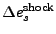$ \Delta e_s^\mathrm{shock}$