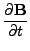 $\displaystyle \frac{\partial \textbf{B}\xspace }{\partial t}$