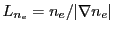 $ L_{n_e}=n_e/\vert\nabla n_e\vert$