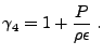$\displaystyle \gamma_4 = 1 + \frac{P}{\rho\epsilon} \; .$